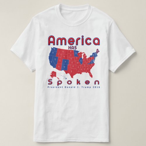 America Speaks Red White Blue Donald Trump T_Shirt