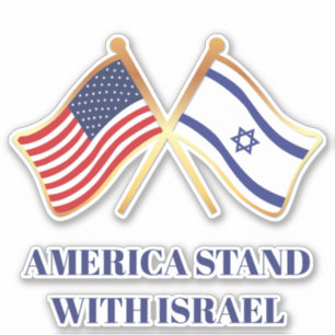 America Stand With Israel Freedom Flag Sticker