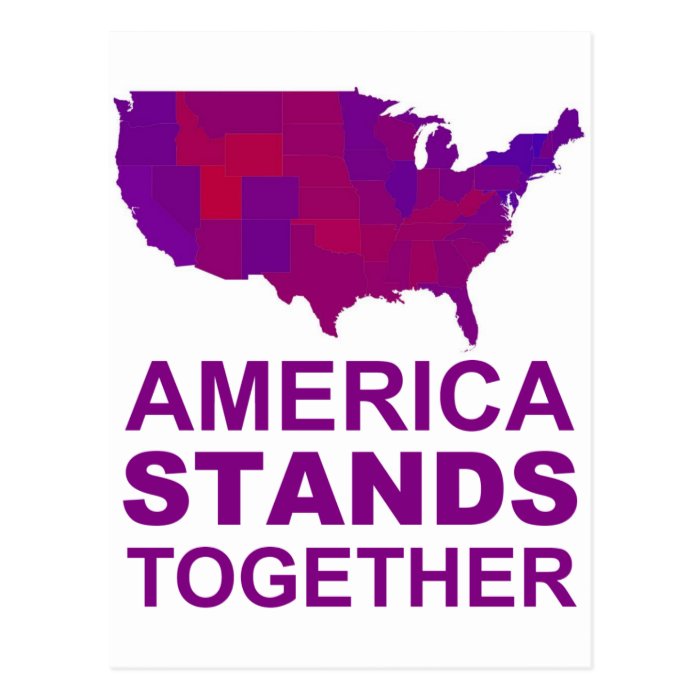 America Stands Together   Centrist / Moderate Gear Postcard