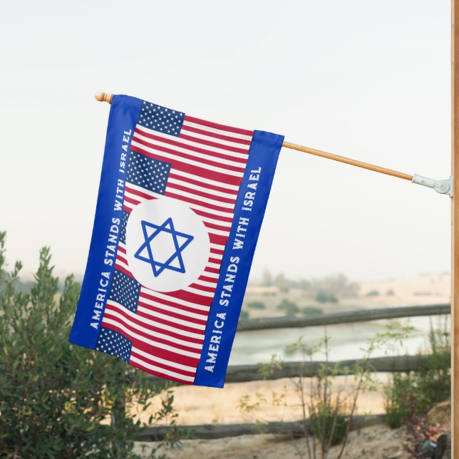 America Stands With Israel Flag (Insitu (Back))