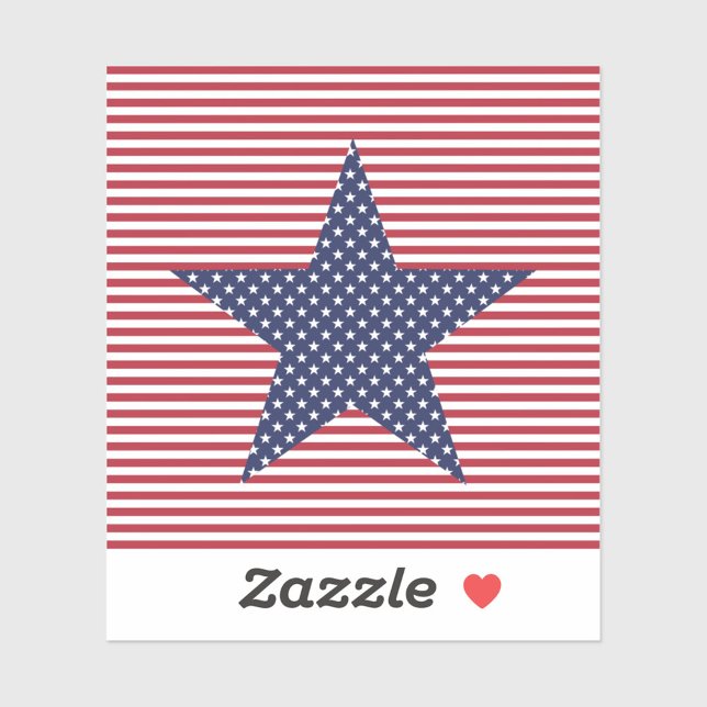 America Stars Sticker (A dynamic animation begins with a close-up of a bold star.)