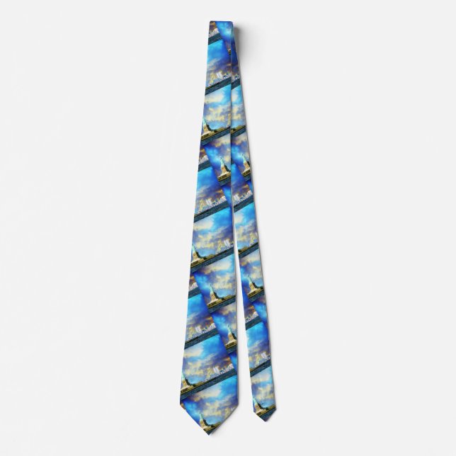 America, Statue Of Liberty, Neck Tie (Front)
