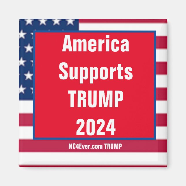 America Supports TRUMP 2024 magnet (Front)