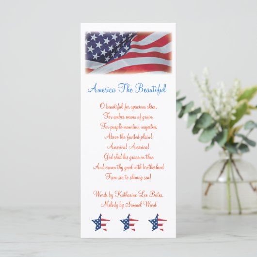 AMERICA THE BEAUTIFUL BOOKMARKS TEMPLATE (Standing Front)