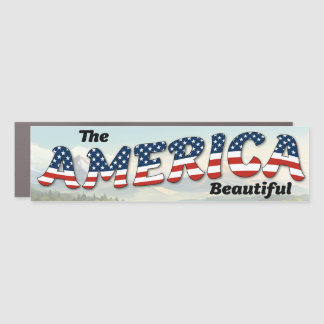 America The Beautiful Car Magnet