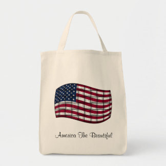America The Beautiful Grocery Tote Bag