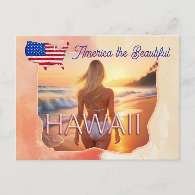 America the Beautiful Hawaii  Postcard (Front)