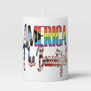 America The Beautiful - LGBTQIA Pillar Candle