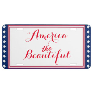 America the Beautiful License Plate