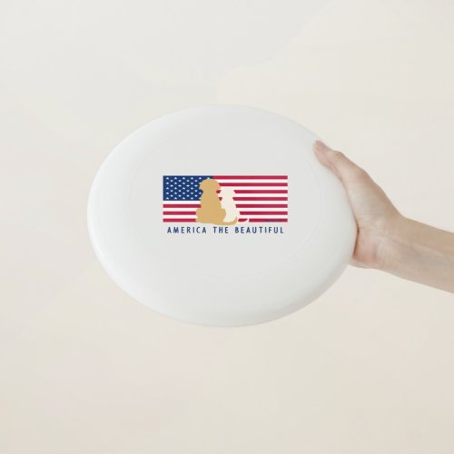 America the Beautiful Patriotic Dogs Frisbee