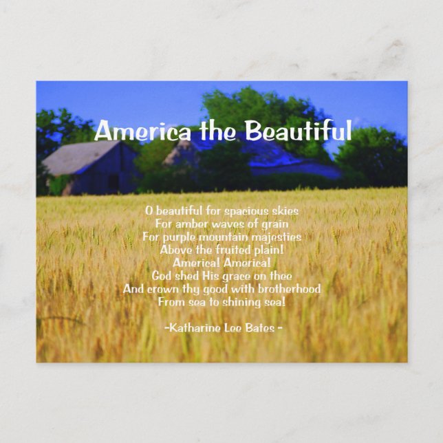 America the Beautiful Postcard (Front)