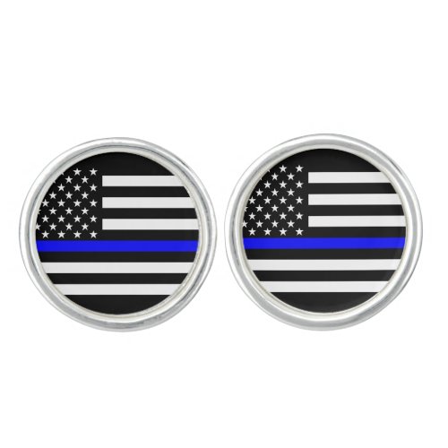 America Thin Blue Line Symbol Cufflinks