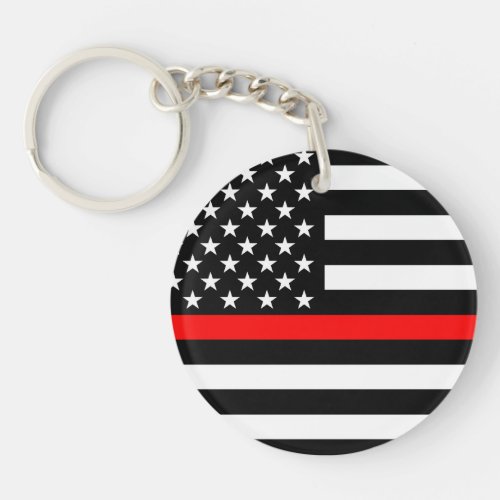 America Thin Red Line Symbol Keychain