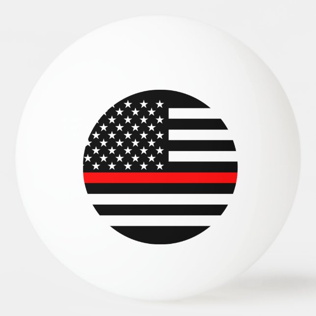 America Thin Red Line Symbol Ping-Pong Ball (Front)