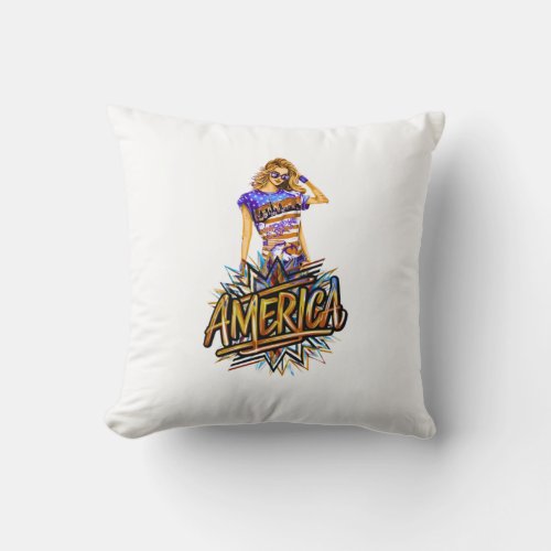 America  throw pillow