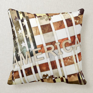 America Throw Pillow
