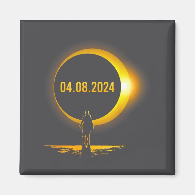 America Totality 04 08 24 Funny Total Solar Eclips Magnet (Front)