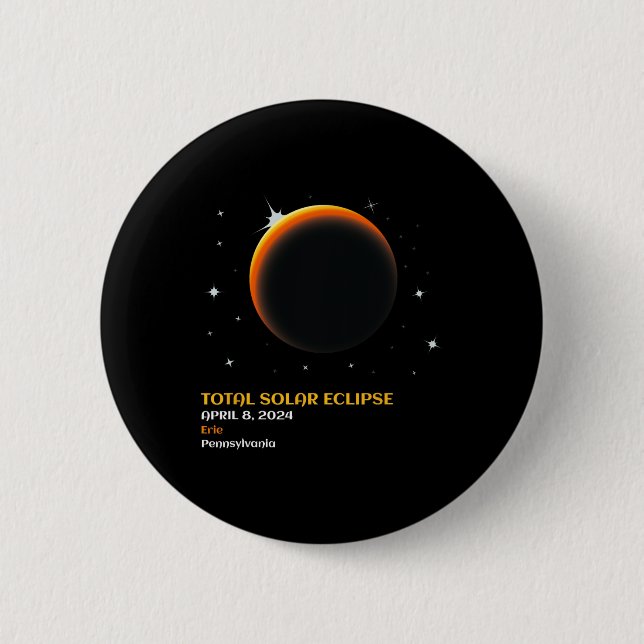America Totality 04 08 24 Total Solar Eclipse 2024 Button (Front)
