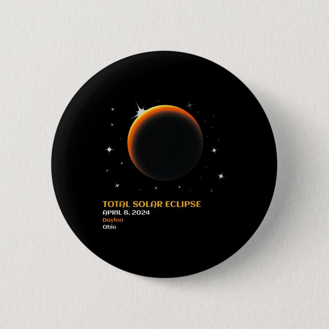 America Totality 04 08 24 Total Solar Eclipse 2024 Button (Front)