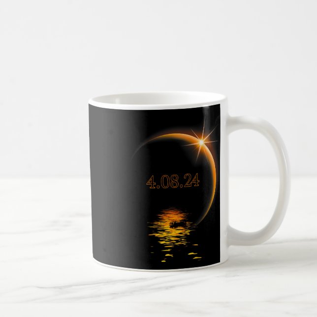America Totality 04 08 24 Total Solar Eclipse 2024 Coffee Mug (Right)