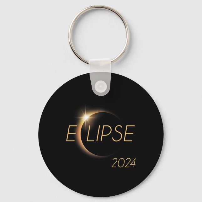 America Totality 04 08 24 Total Solar Eclipse 2024 Keychain (Front)