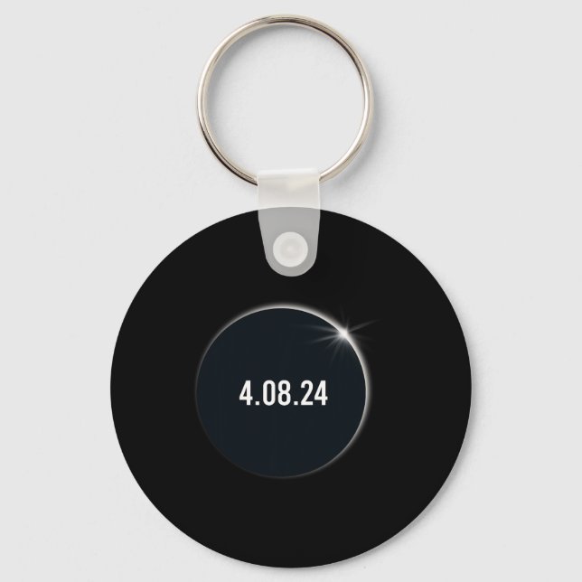 America Totality 04 08 24 Total Solar Eclipse 2024 Keychain (Front)