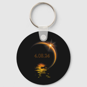 America Totality 04 08 24 Total Solar Eclipse 2024 Keychain