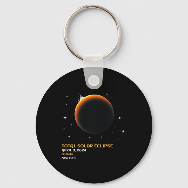 America Totality 04 08 24 Total Solar Eclipse 2024 Keychain (Front)