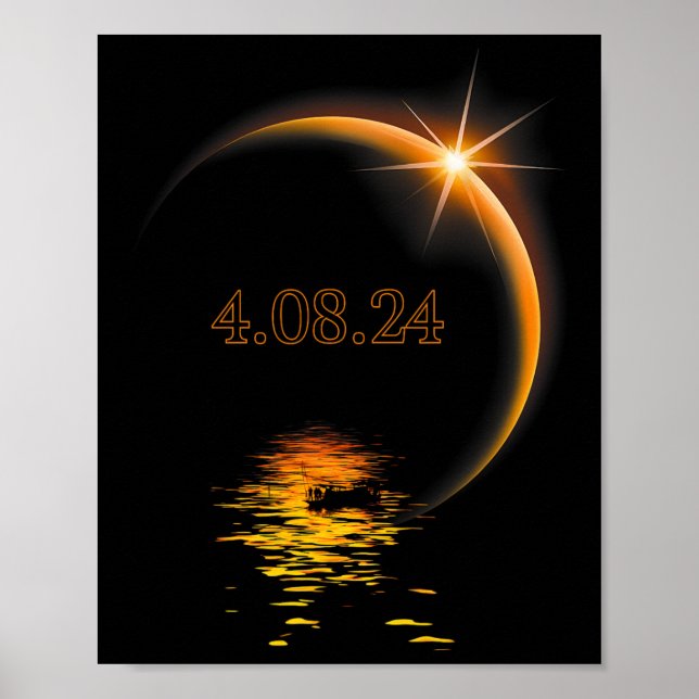 America Totality 04 08 24 Total Solar Eclipse 2024 Poster (Front)