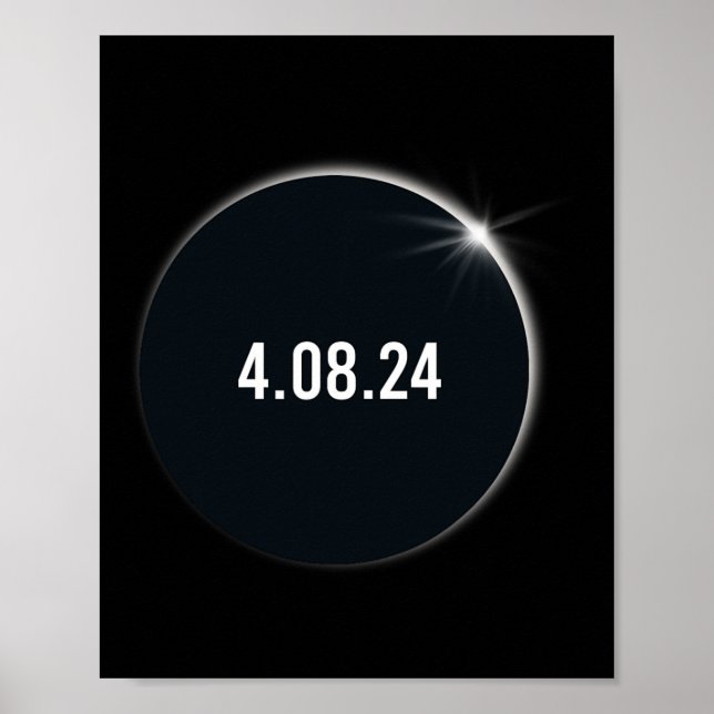 America Totality 04 08 24 Total Solar Eclipse 2024 Poster (Front)