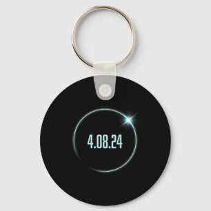 America Totality Funny 4.08.24 Total Solar Eclipse Keychain