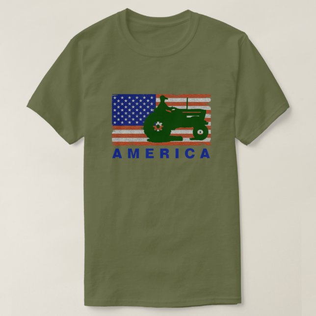 AMERICA -Tractor FLAG-G T-Shirt (Design Front)