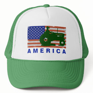 AMERICA -Tractor FLAG Trucker Hat