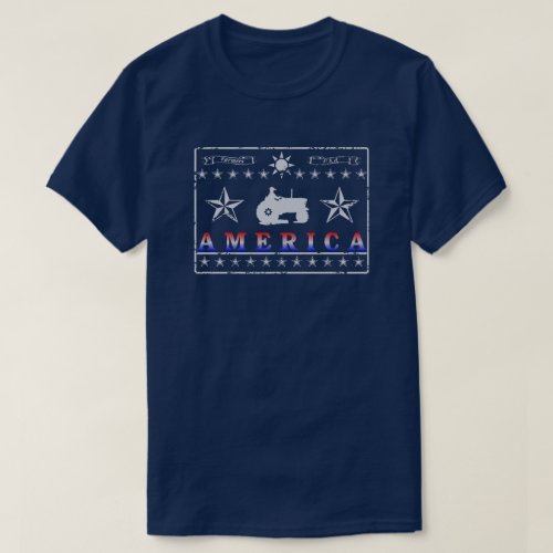 America Tractor Worn RWB T_Shirt
