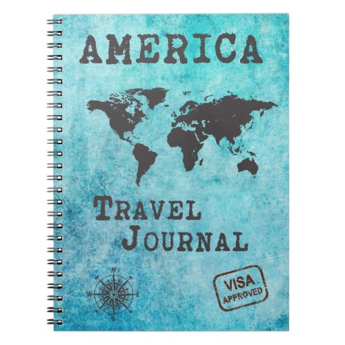 America Travel Journal Vacation Trip Planner