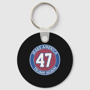 America Trump Again 47  Keychain