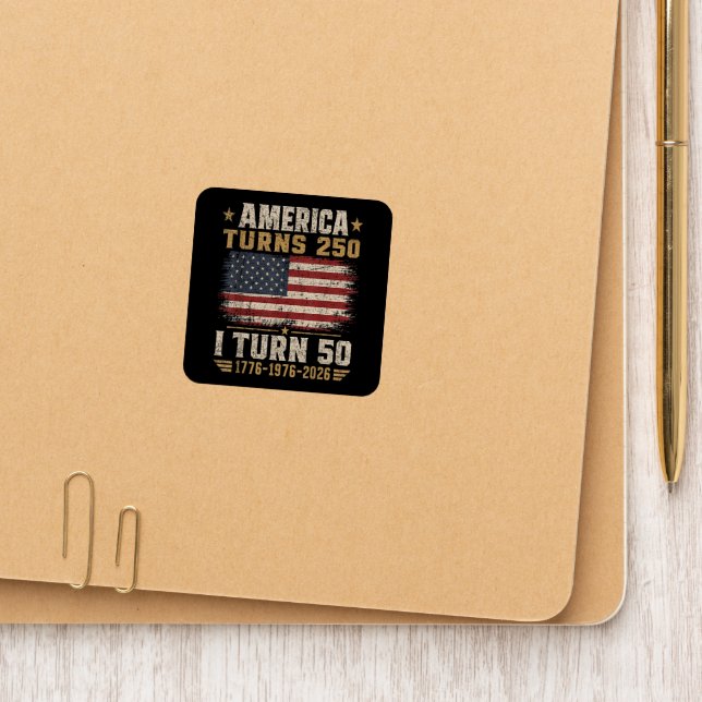 America Turns 250 I Turn 50 Patch (On Folder)