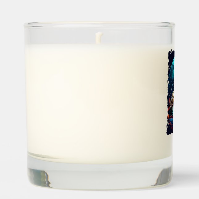 America turtle under Moon with American Flag Scented Candle (Front)