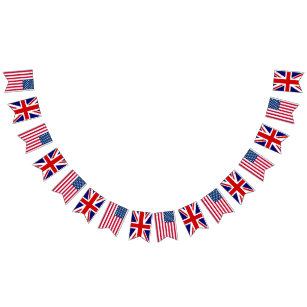 America UK Wedding Bunting Flags