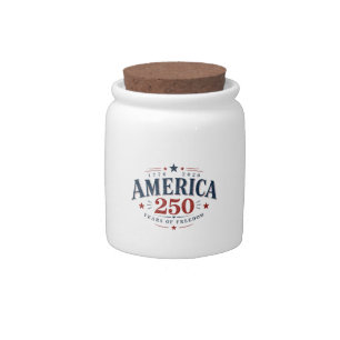 America USA 250th, 250 Years of Freedom Candy Jar