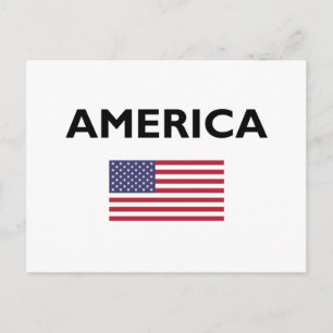 America USA American Flag Light-Color Postcard
