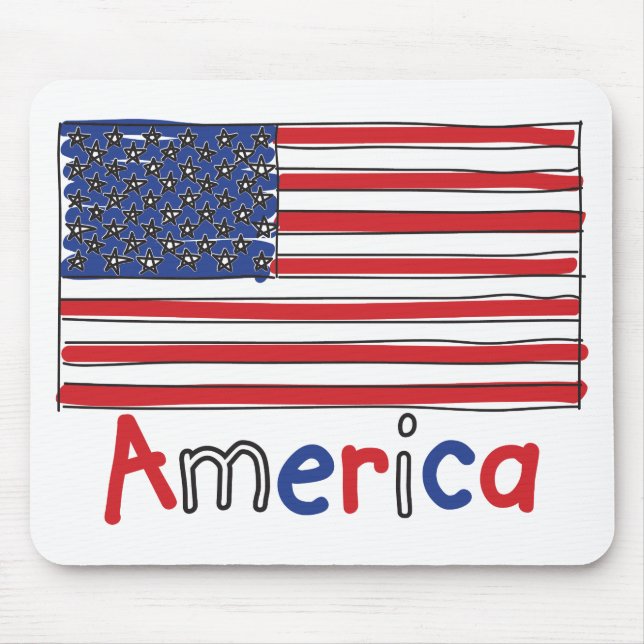 America USA KIDS Flag Mouse Pad (Front)