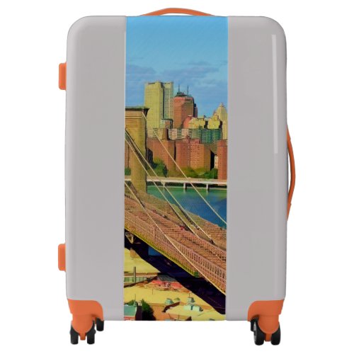 America _ USA _ New York _ NYC Brooklyn _ Bridge Luggage