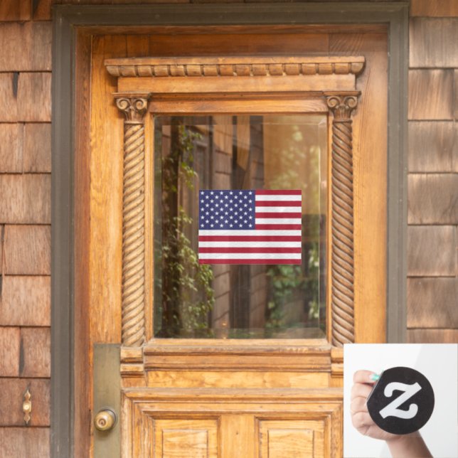 America / USA Window Sign, Cling, American Flag Window Cling (Home Door)