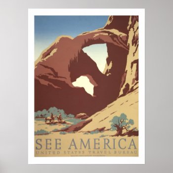America Vintage Travel Poster by ContinentalToursist at Zazzle