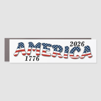 America Wave Design Car Magnet