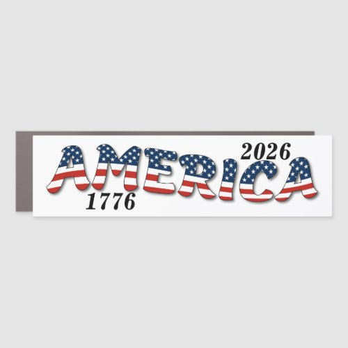 America Wave Design Car Magnet