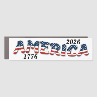 America Wave Design Car Magnet