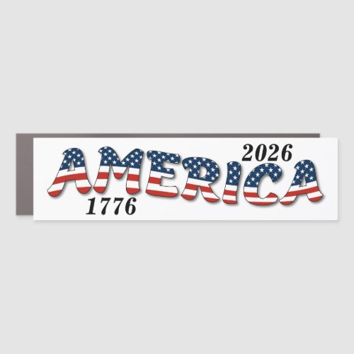 America Wave Design Car Magnet