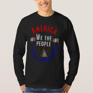 America We The People American Flag Bell Eagle T-Shirt